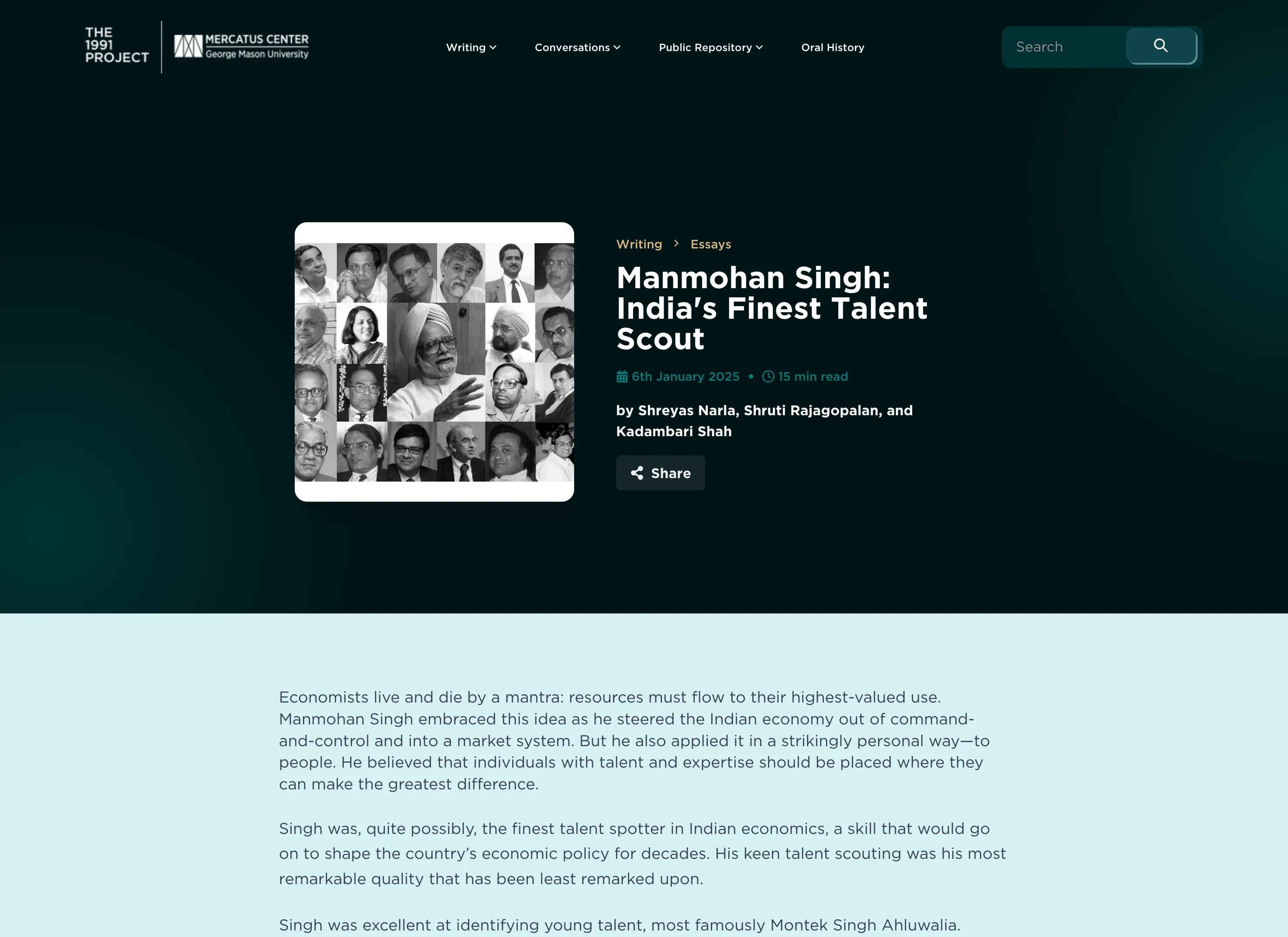 Essays on The 1991 Project